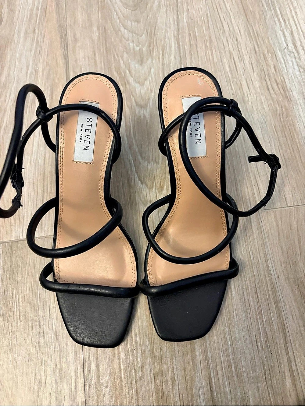Steven New York Tamila Sandal Black Strappy Heeled Sandals
